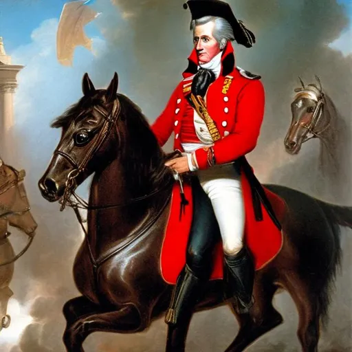 Prompt: Andrew Jackson as a British Redcoat Officer
