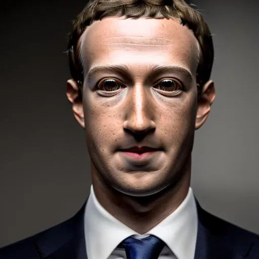 Prompt: Photo Realistic 70mm portrait of (Mark Zuckerberg) making the most anxious face expression possible, unsettling, uncomfortable, studio lighting, big eyes, detailed eyes, anxiety, evil