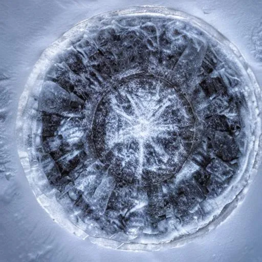 Prompt: A magic circle surrounded by ice