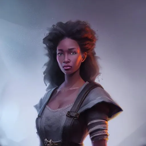 Prompt: A half body photograph of African American women wearing wizard school outfit looking at the viewer, fantasy, medieval, vivid colors, elegant, concept art, sharp focus, beautiful face, digital art, Hyper-realistic, 4K, Unreal Engine, Highly Detailed, HD, Dramatic Lighting by Brom, trending on Artstation