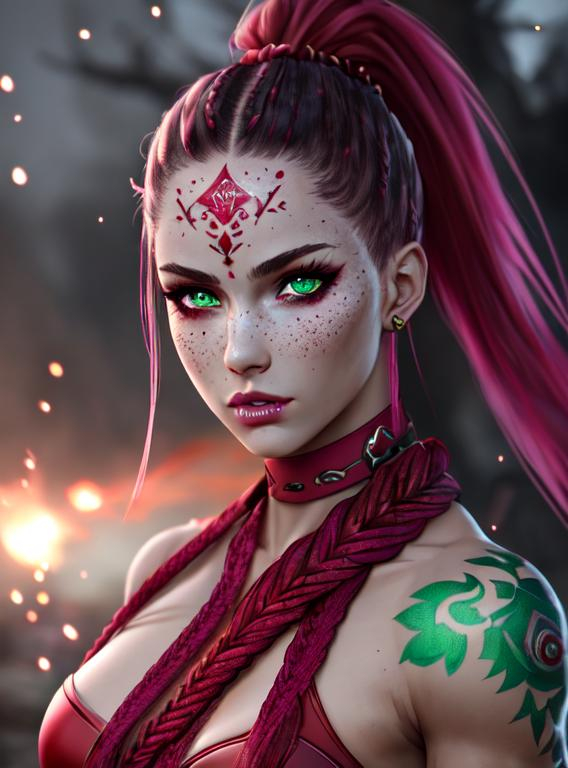 HD, 8k UHD, fantasy human female, green eyes, detail... | OpenArt