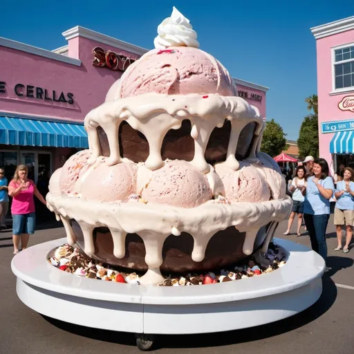 Prompt: The World's Largest Ice Cream Sundae