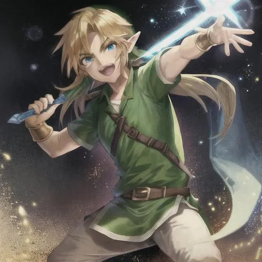 Prompt: young link,hero of hyrule