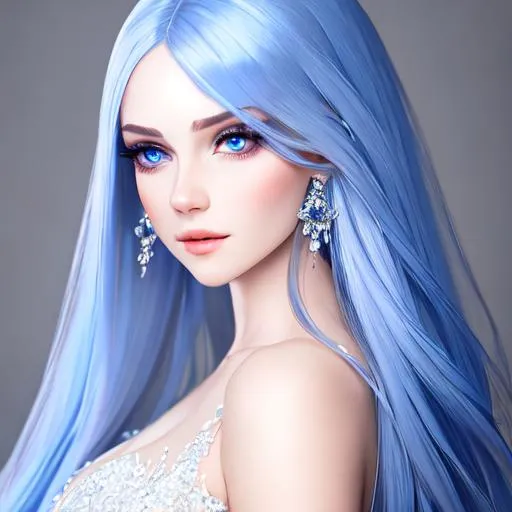 Prompt: pretty girl with long blue hair, gown, with earrings,

hdr 4k, 8k beautiful detailed eyes, (eyelashes:1. 1), ((8k, RAW photo, highest quality, masterpiece), High detail RAW color photo professional, (realistic, photo realism:1. 4), (highest quality), (best shadow), (best illustration), ultra high resolution, highly detailed CG unified 8K wallpapers, physics-based rendering, cinematic lighting) 