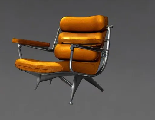 Prompt: Highly detailed depressing 1959 soviet 3d item render of a chair in the style of Eames