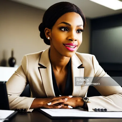 Prompt: CEO woman in a luxury office