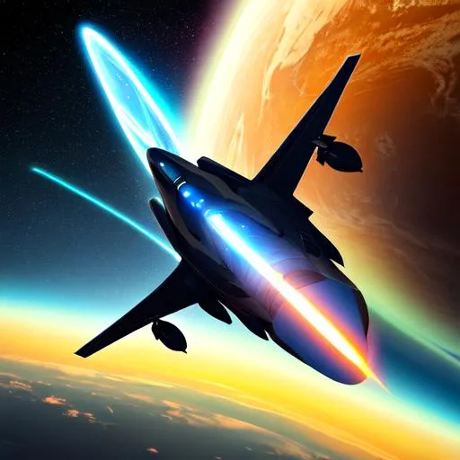 Prompt: spaceship entering the atmosphere at extreme speed