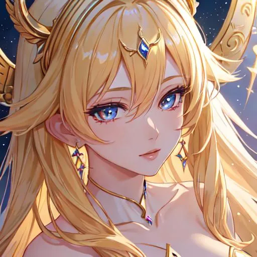 Prompt: Virgo The Virgin zodiac as a 
female human, 8k, UHD,  highly detailed, close up