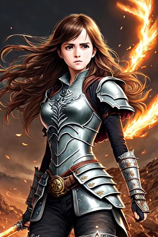 Prompt: (((Kentaro Miura))), sticker of ultra detailed portrait of Emma Watson in Nakagami Armour, full body, high quality cell shaded illustration in post apocalyptic style by Kentaro Miura, ((full body)), dynamic pose, perfect anatomy, centered, freedom, soul, Black long hair, approach to perfection, cell shading, 4k , cinematic dramatic atmosphere, watercolor painting, global illumination, detailed and intricate environment, artstation, concept art, fluid and sharp focus, volumetric lighting, cinematic lighting, Art by Kentaro Miura,
