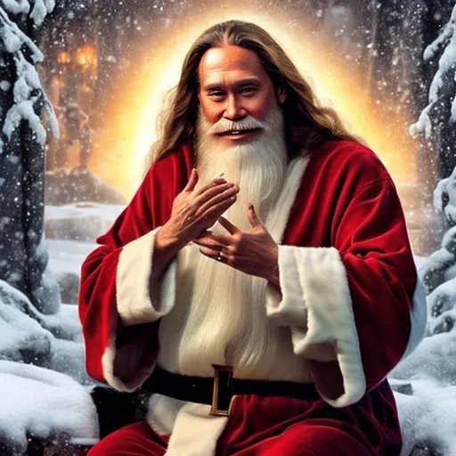 Prompt: actual photo of santa jesus, surprise me