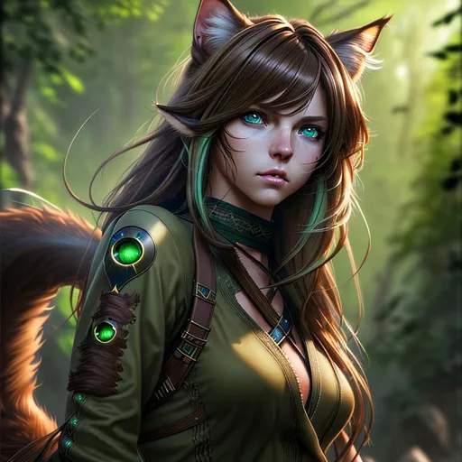 Ultra Photo Realistic, Very Detailed, miqote , Brown... | OpenArt