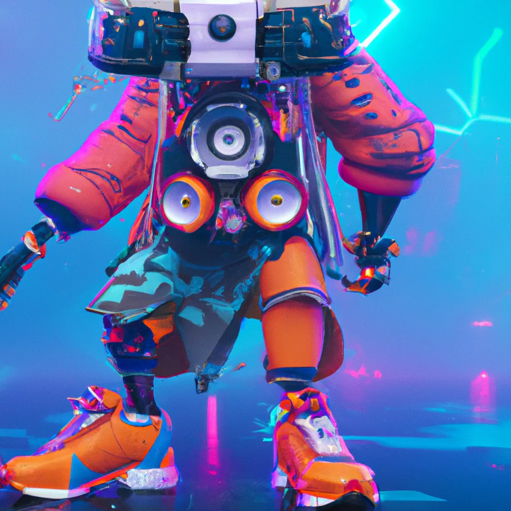 Prompt: flcl fighter wearing colorful streetwear with vintage robot mask and fisher cap, big head, headphones, feet wearing sneakers, cool, Astral realm ruins environment, very detailed robot full-body with symmetrical eyes, leds lights, cinematic lighting, amazing composition , 3d octane render, unreal engine, hyper realistic, soft illumination, trending artstation, environmental concept art, all in grey, trending on ArtStation, , cinematic lighting