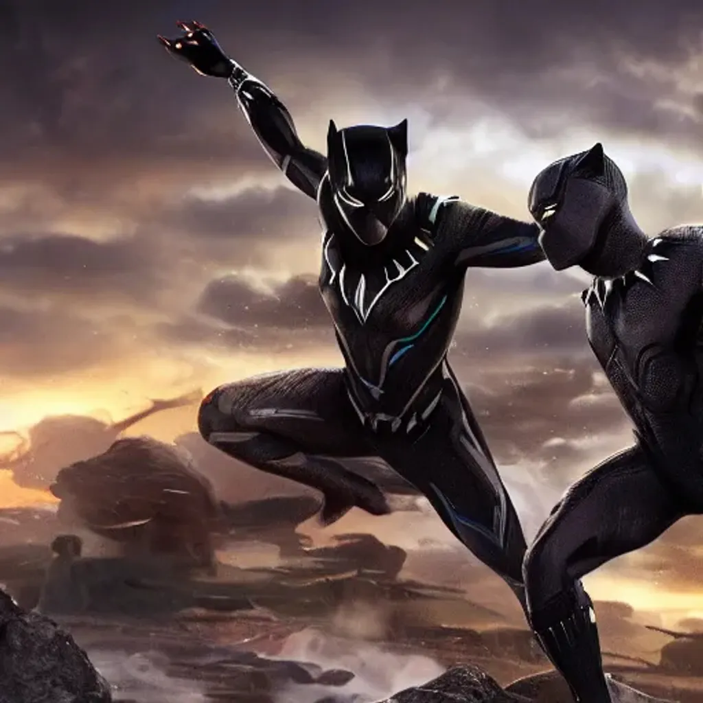 Prompt: Black Panther fighting a female paladine, Digital Art, Glamor Shot, Ray Tracing Reflections, Post Processing, Tone Mapping, insanely detailed and intricate, hypermaximalist, elegant, ornate, hyper realistic, super detailed, fantasy video game scene