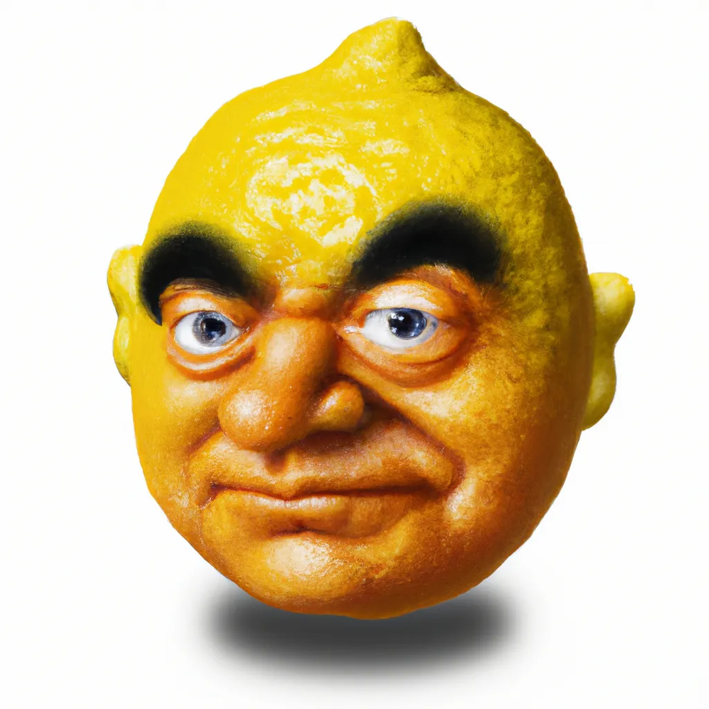 Photo Realistic 3-D Jack Lemmon as a Lemon | OpenArt