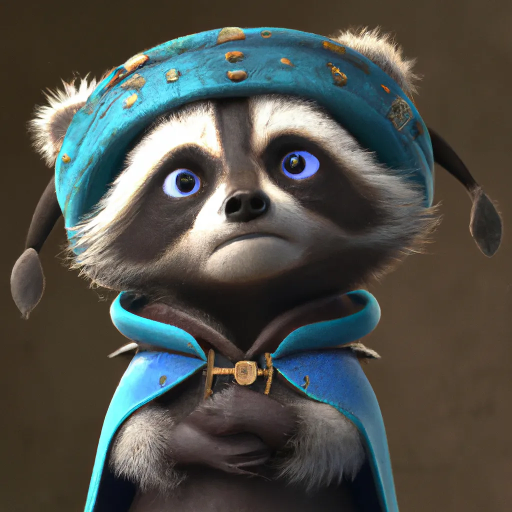 Prompt: Pixar style, tiny cute and adorable raccoon dungeon master dressed in blue fantasy robes, wizards hat, jean baptiste monge , anthropomorphic , dramatic lighting, 8k, portrait, cartoon, fine details, 3d render, cinematic ,intricate details, cinematic lighting, cute, mascot, main character, adventure, dungeons and dragons, 8k, fluffy!, tsaoshin, pixar movie key visual, fantasy, DnD


















