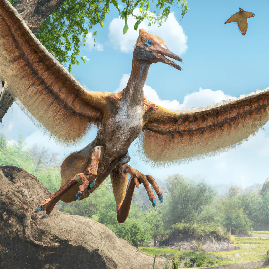 The giant Archaeopteryx from the pre-historic era, i...