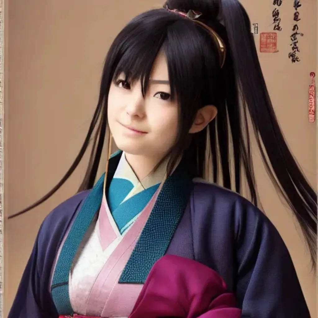 Prompt: Wan FangZhou as a Ikemen Sengoku female otome character
