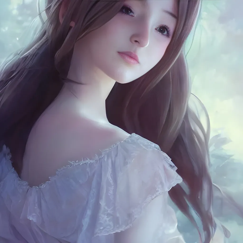 Prompt: beautiful aerith gainsborough in lace skirt, rim light, top light, perfectly shaded, soft painting, art by ross tran, krenz cushart and wenjun lin, unreal engine, cinematic lighting, trending on artstation, 4 k, hyperrealistic, focused, extreme details, unreal engine 5, masterpiece, intricate linework
