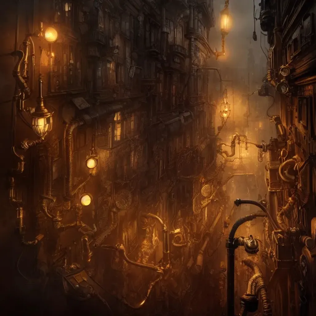 Extremely detailed darkest steampunk city hyperreali... | OpenArt