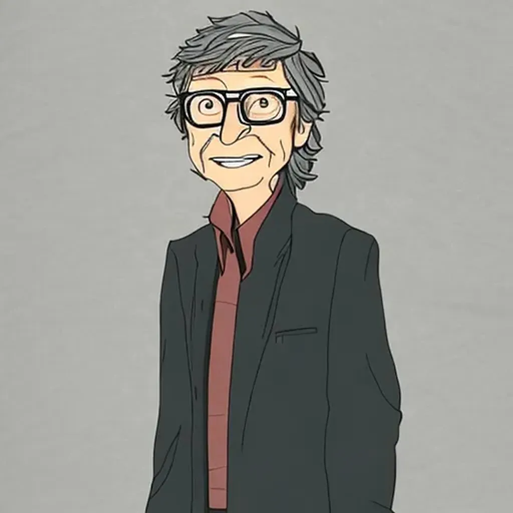 Bill Gates as a anime character
