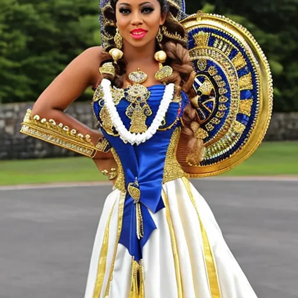 Prompt: Beautiful Puerto Rican princess in ornate armor 