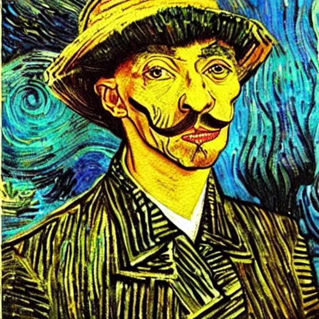 Prompt: dali art in van gogh style