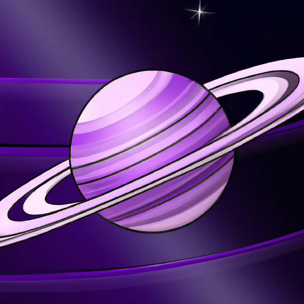 Prompt: purple planet with rings