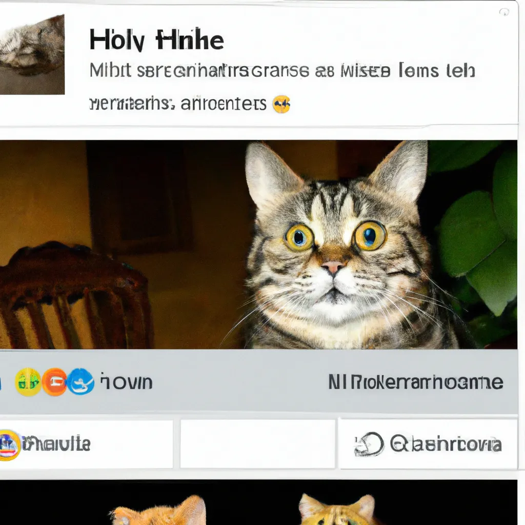 A screenshot of a cat meme on facebook in the early... OpenArt