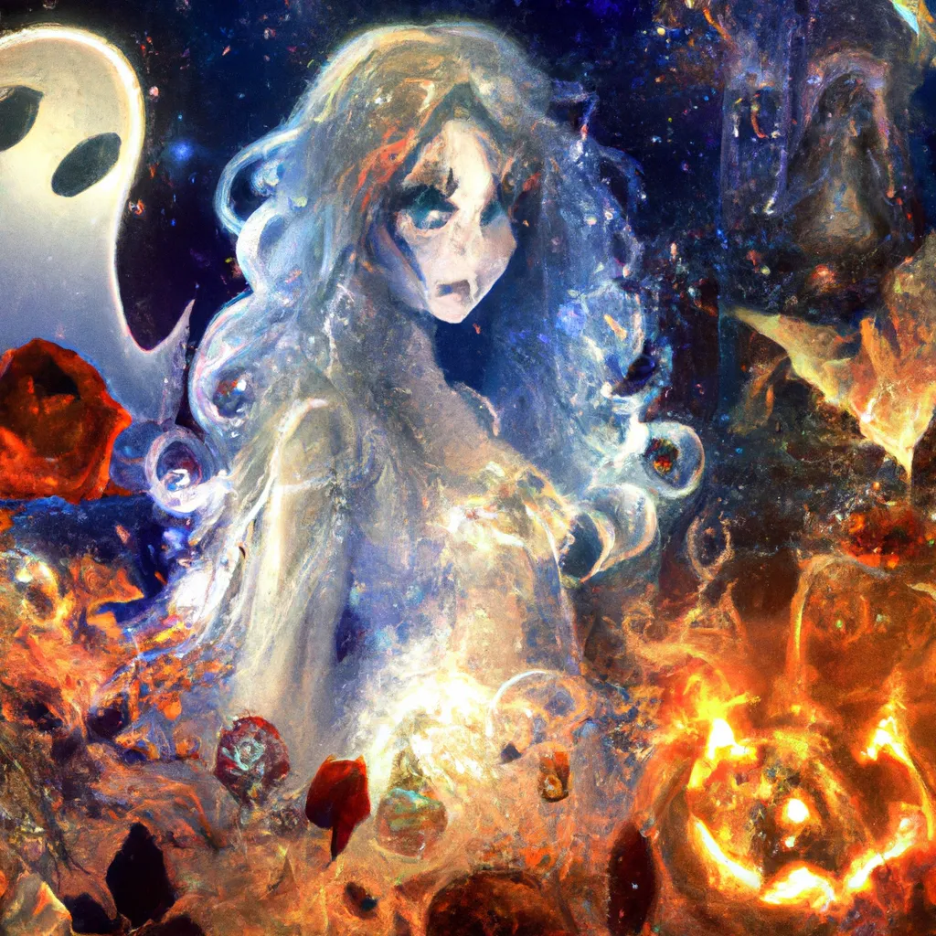 Prompt: tim burton ghost groom Ghost of Casper Detailed sharp Cartoon digital airbrush by Anna Dittmann, preston blair, Tom Bagshaw, eyvind earle, tim Burton, Gil Elvgren. with A Scary Haunted Horror spooky ghost woman and a supernova steampunk. Desire love ghosts friendship blessings femininity strength healing ecology stars pumpkins lillies magic, high resolution, highly detailed digital art, beautiful, intricate, detailed render, concept art, photorealistic, attention to detail, high contrasts, high poly render, high definition, Ukiyoe art, a ghost, fantasy, flowers, forest, femininity, digital airbrush, concept art, gothic, nature, green, long flowing hair, fairy princess, haunting gaze