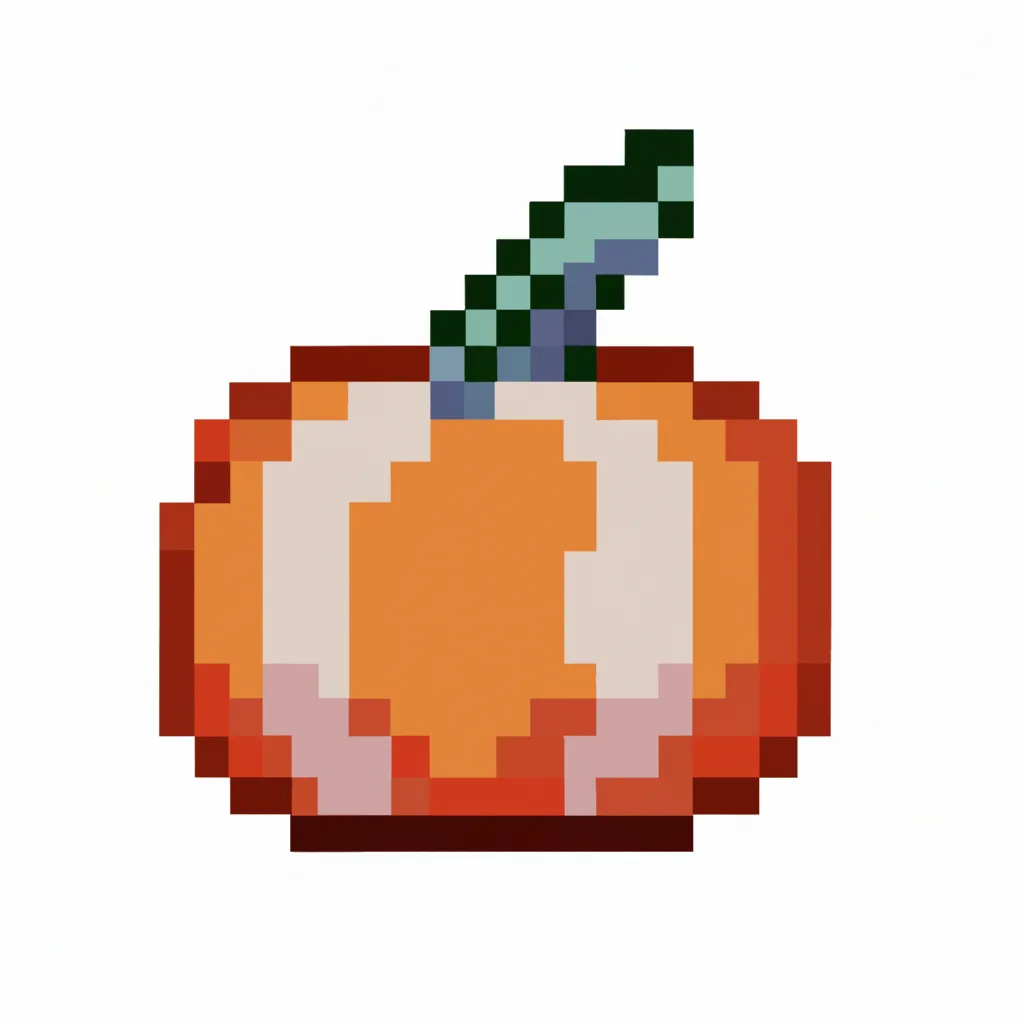 Prompt: pixel art of a pumpkin