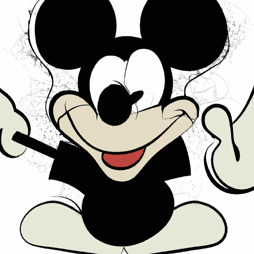 Prompt: mickey mouse in amphibia cartoon style