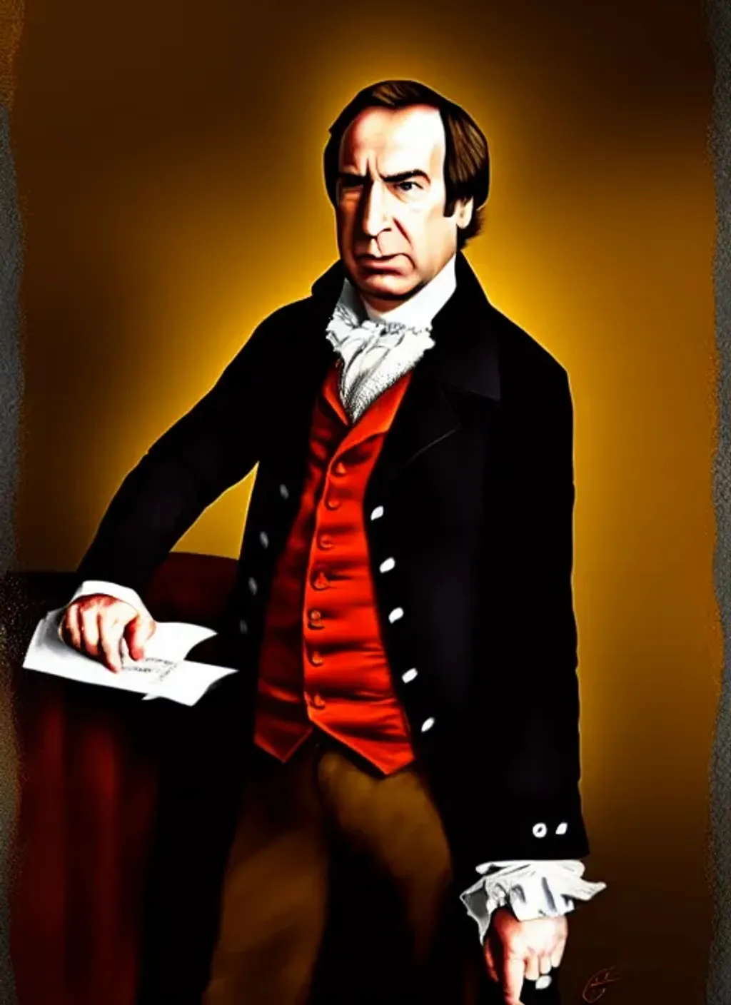 Prompt: Saul Goodman by Gilbert Stuart