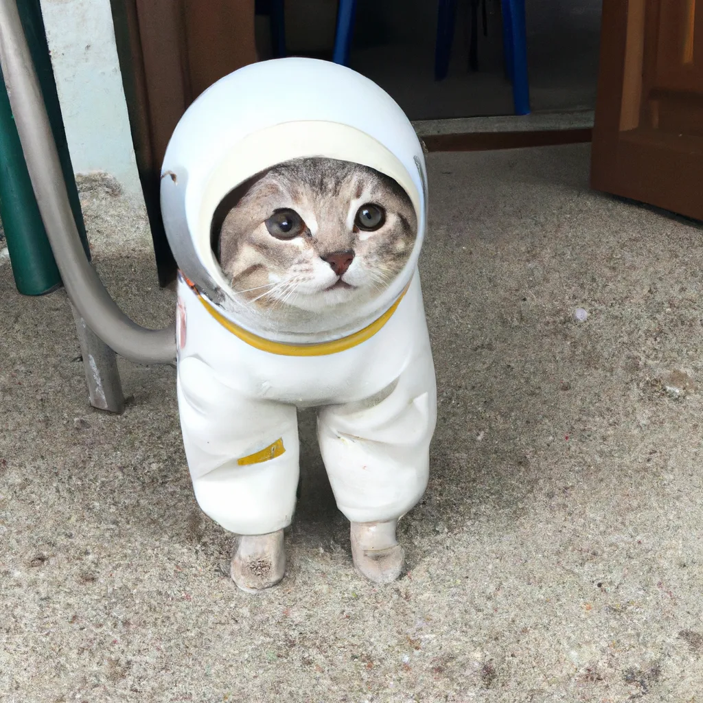 Prompt: Beautiful photo of a cat with astronaut suit 