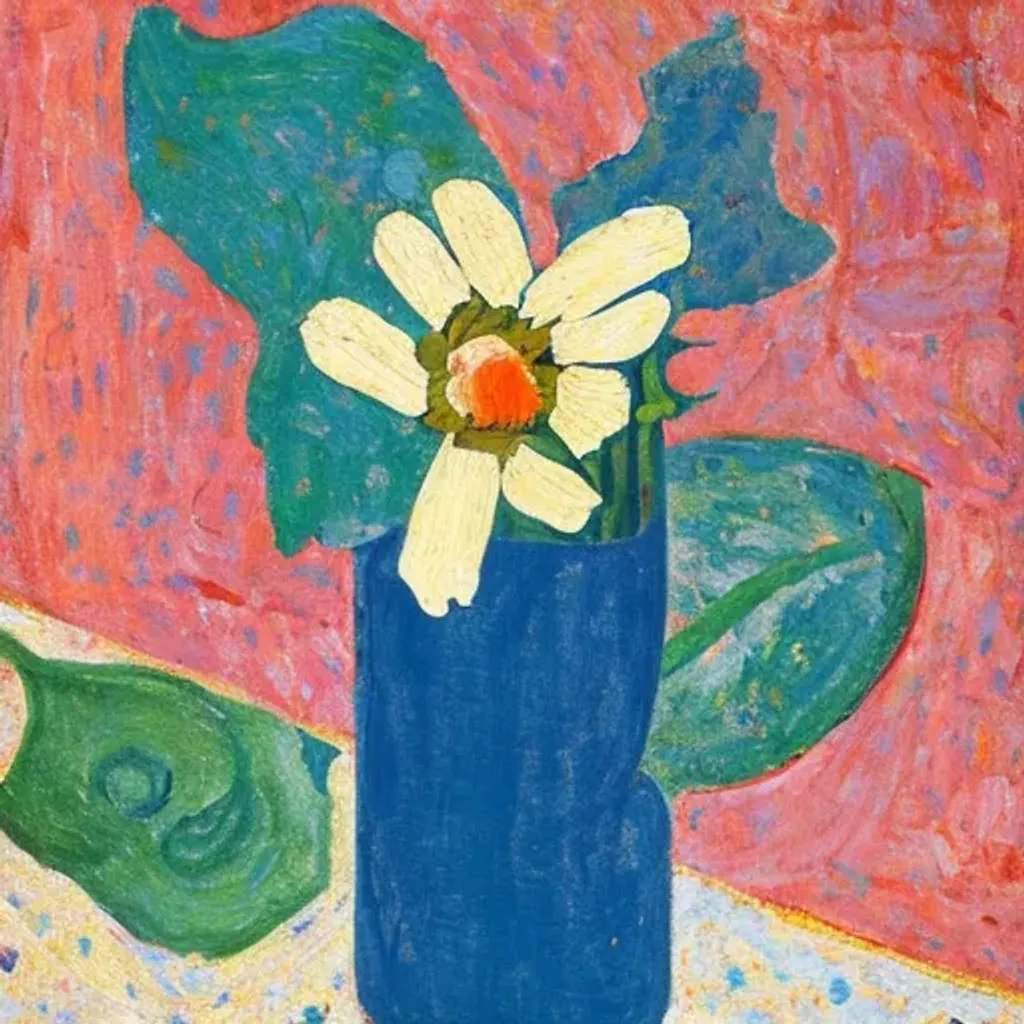 Prompt: A painting of a flower, by [grace cossington smith|Ethel Carrick fox|Hilma af klint|Matisse]