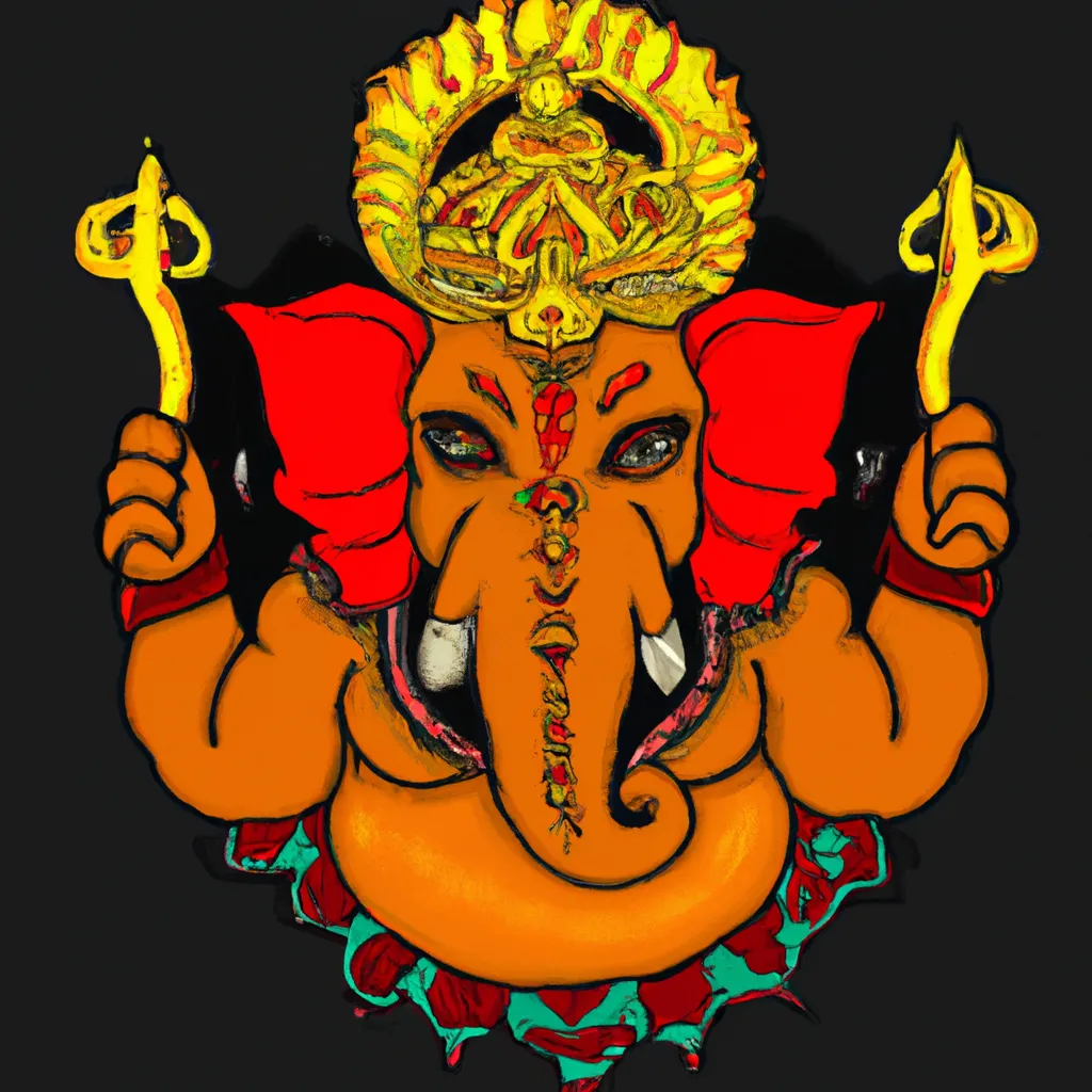 Prompt: Ganesha as baphomet