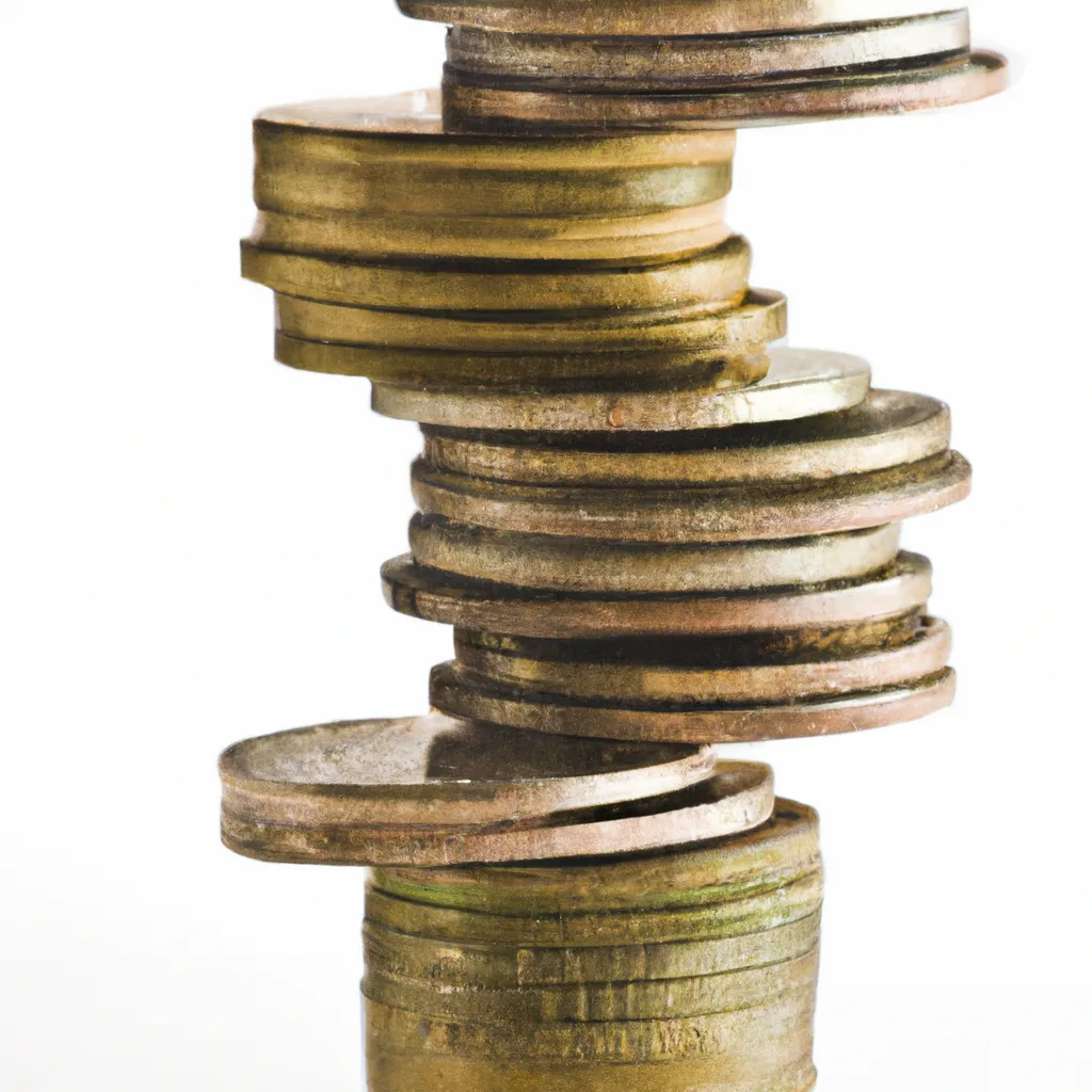 Prompt: stack of coins