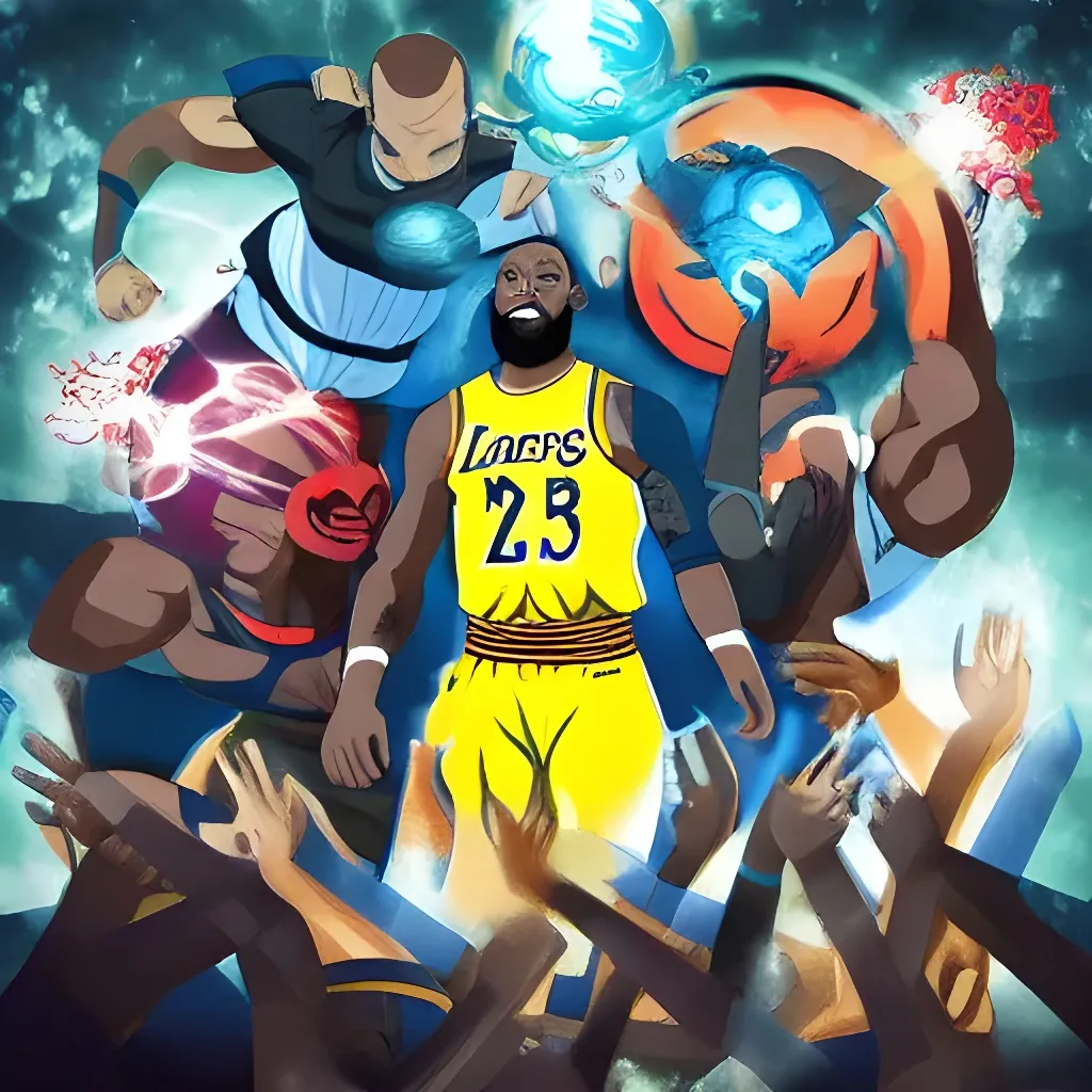 lebron james does rasengan | OpenArt