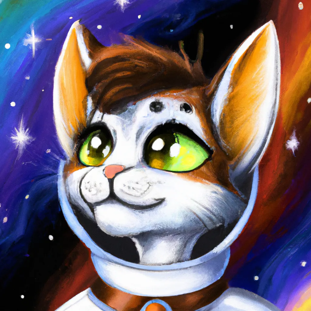 Prompt: Cat fursona space explorer anthro, furry digital art