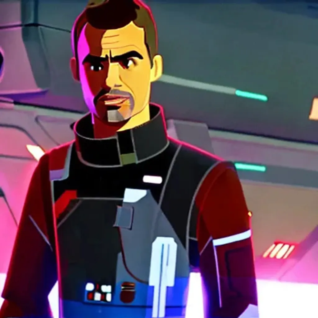 Prompt: Theo James in star wars resistance suit