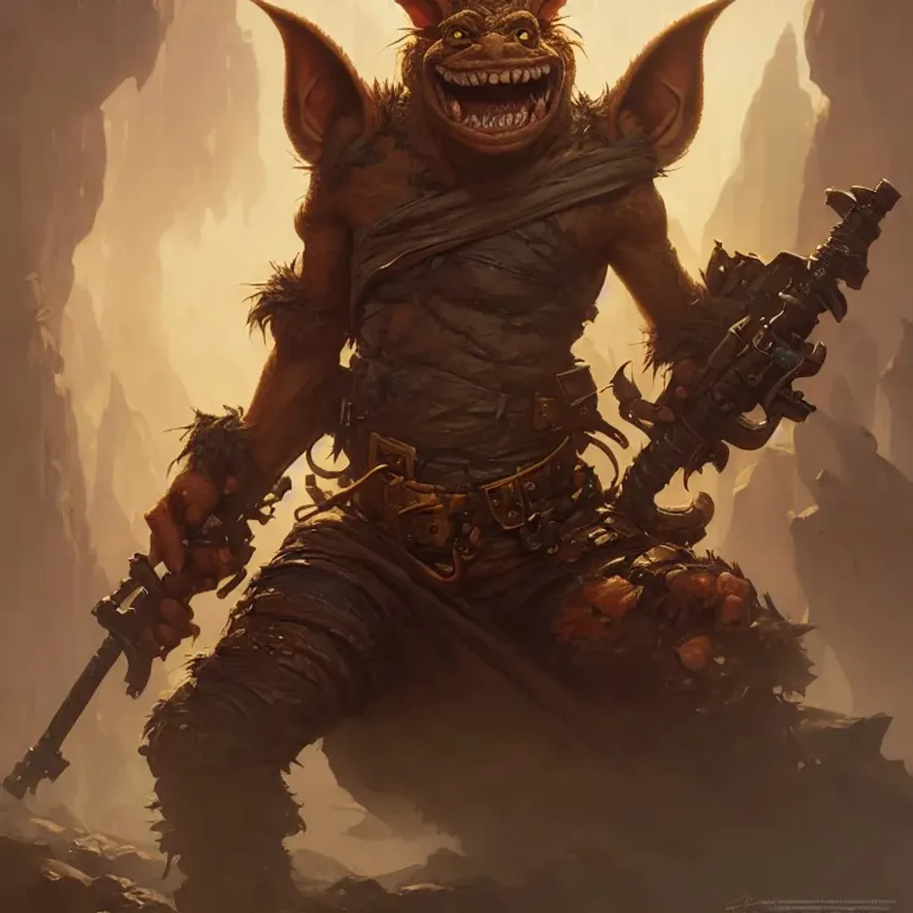 Prompt: Hyper detailed Portrait of an anthropomorphic goblin grenader. Wearing a tacticalvest; by Paul Spitzyn, By Justin Gerard, by Marcus Whinney, by artgerm, dramatic lighting, concept art, HDR, close-up, epic composition, sharp focus, masterpiece 8K, unreal engine
