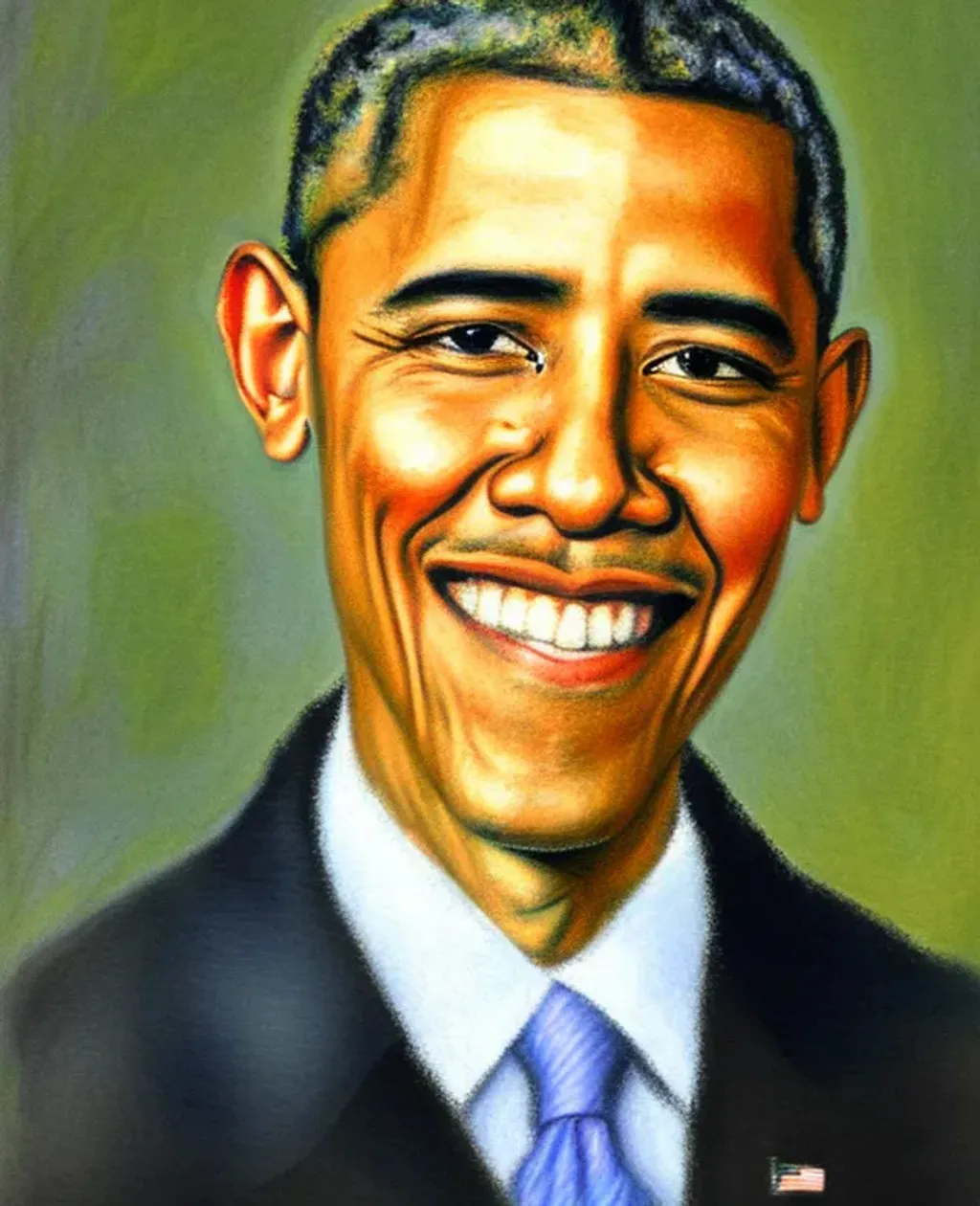 barack obama face drawing