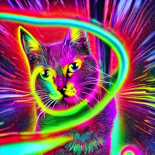 Hypnotic illustration of a cat, standing character,... | OpenArt Hypnotic illustration of a cat, standing character,... | OpenArt