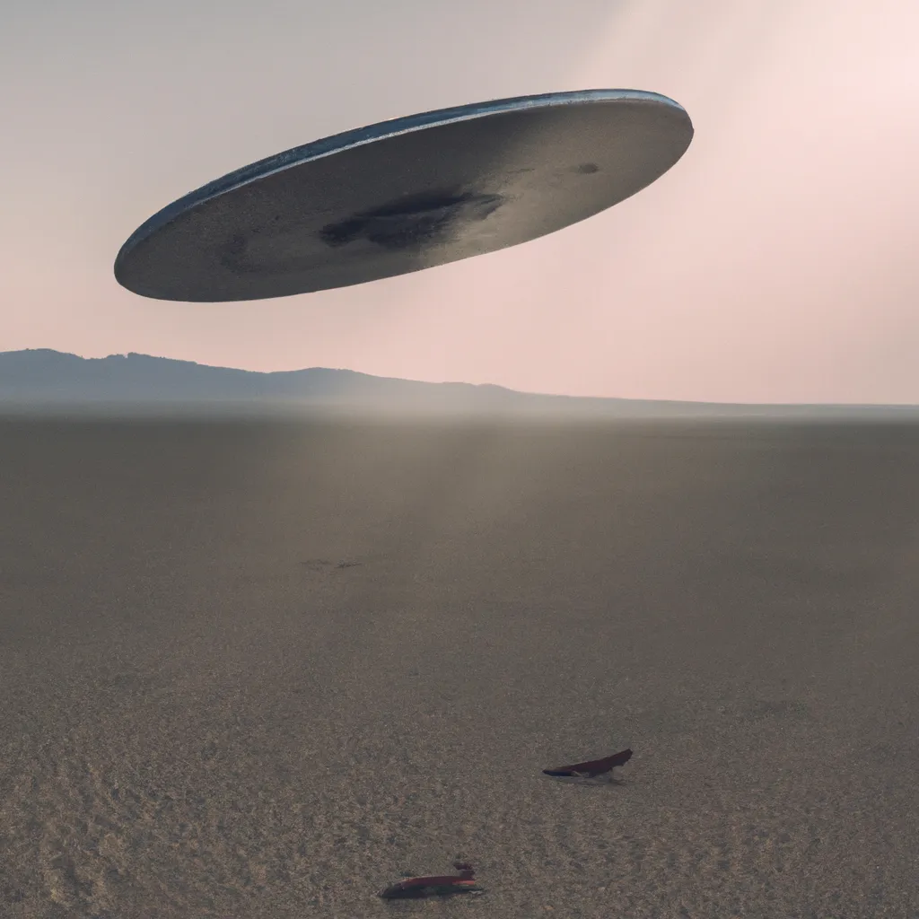 Prompt: UFO crashing in the desert, mysterious, bird shot wide shot, higly detailed, hd digital artwork, high contrast, very coherent, cinematic atmosphere, trending on r/DystopianPlaces, hyper real, 32k, octane render, unreal engine 5
