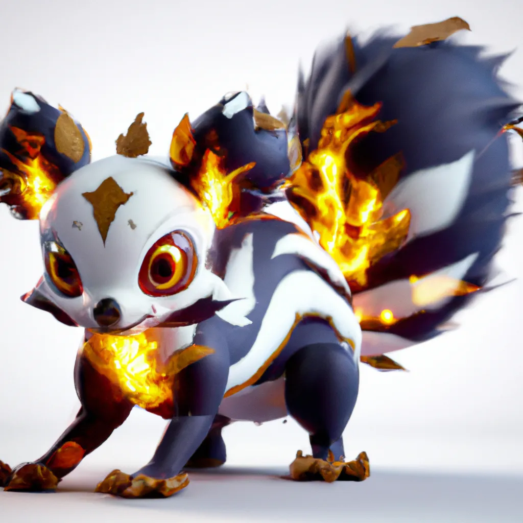 Prompt: skunk pokemon, spotted skunk, fire and ghost type pokemon, cute, cute ghost, mascot, starter, like eevee, like flareon, ken sugimori style, pokemon design, pokemon concept, fakemon, new pokemon, trending online, digital Art, perfect composition, beautiful detailed intricate insanely detailed octane render trending on artstation, 8 k artistic photography, photorealistic concept art, soft natural volumetric cinematic perfect light, chiaroscuro, award - winning photograph, masterpiece, oil on canvas, raphael, caravaggio, greg rutkowski, beeple, beksinski, giger