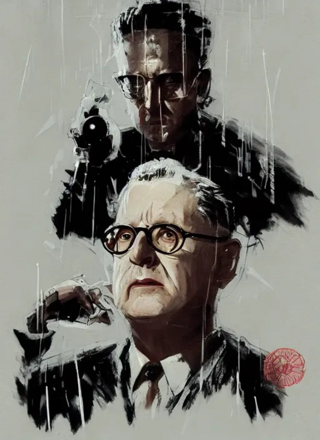 Prompt: Dr. Strangelove, intricate Three-point lighting portrait, by Ching Yeh and Greg Rutkowski, detailed cyberpunk in the style of GitS 1995