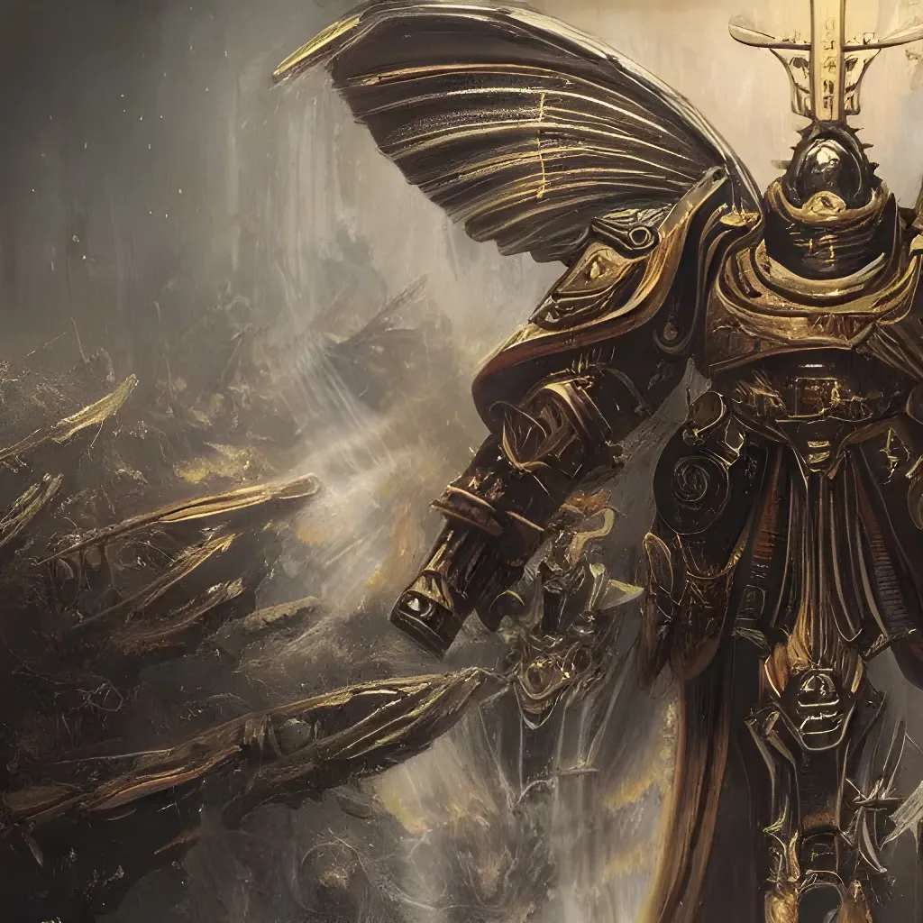 Prompt: Adeptus Custodes Art