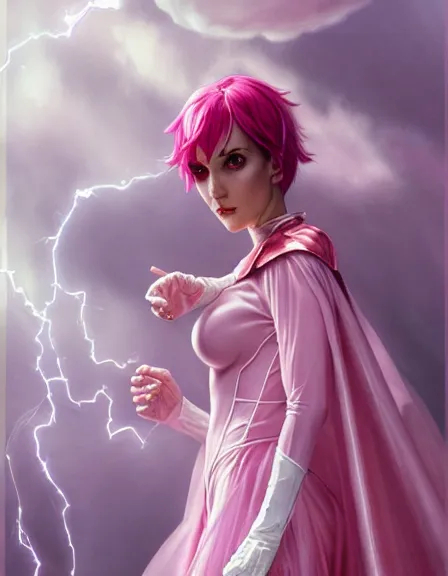 prompthunt: female superhero of the rainstorms with shimmering