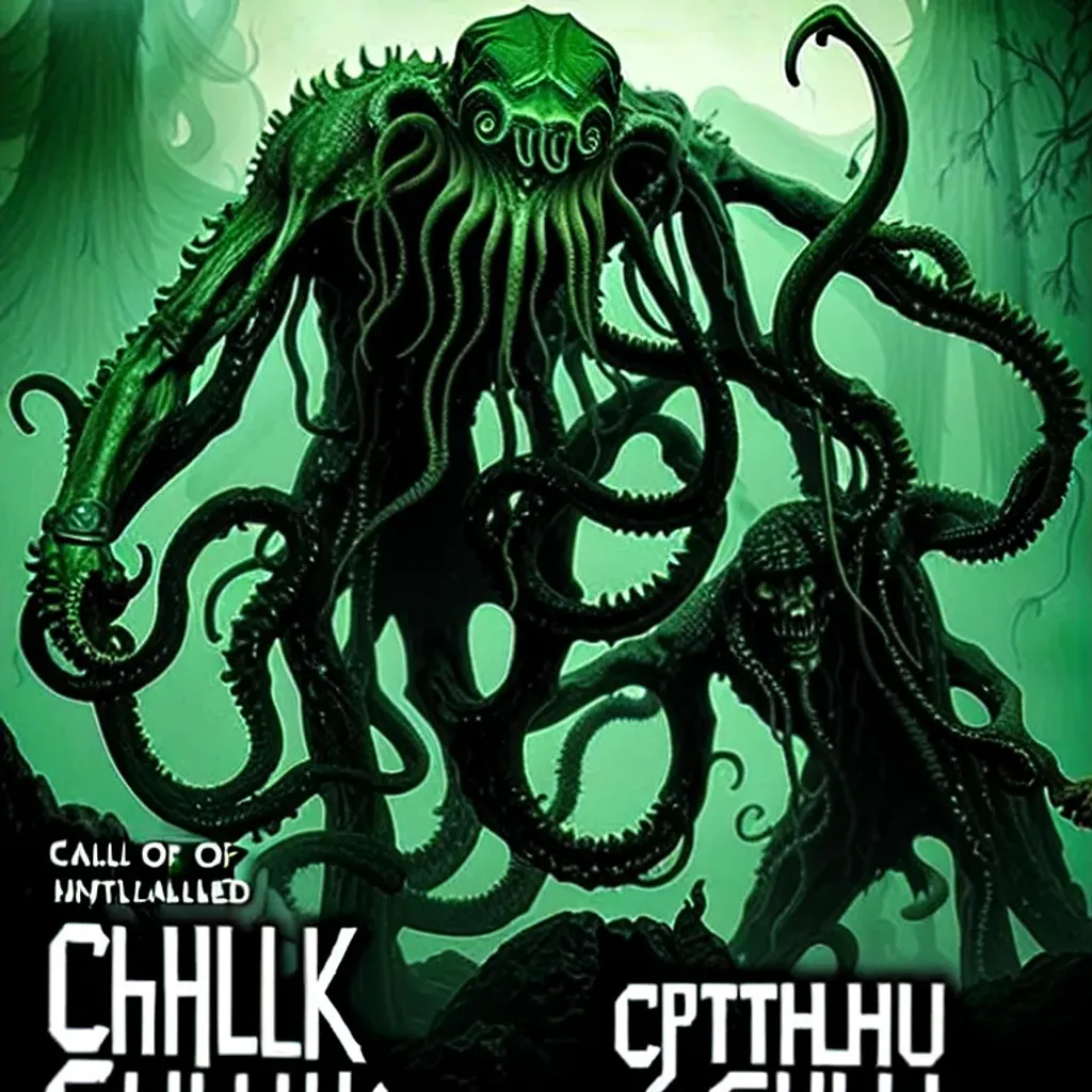 Prompt: call of cthulhu book cover