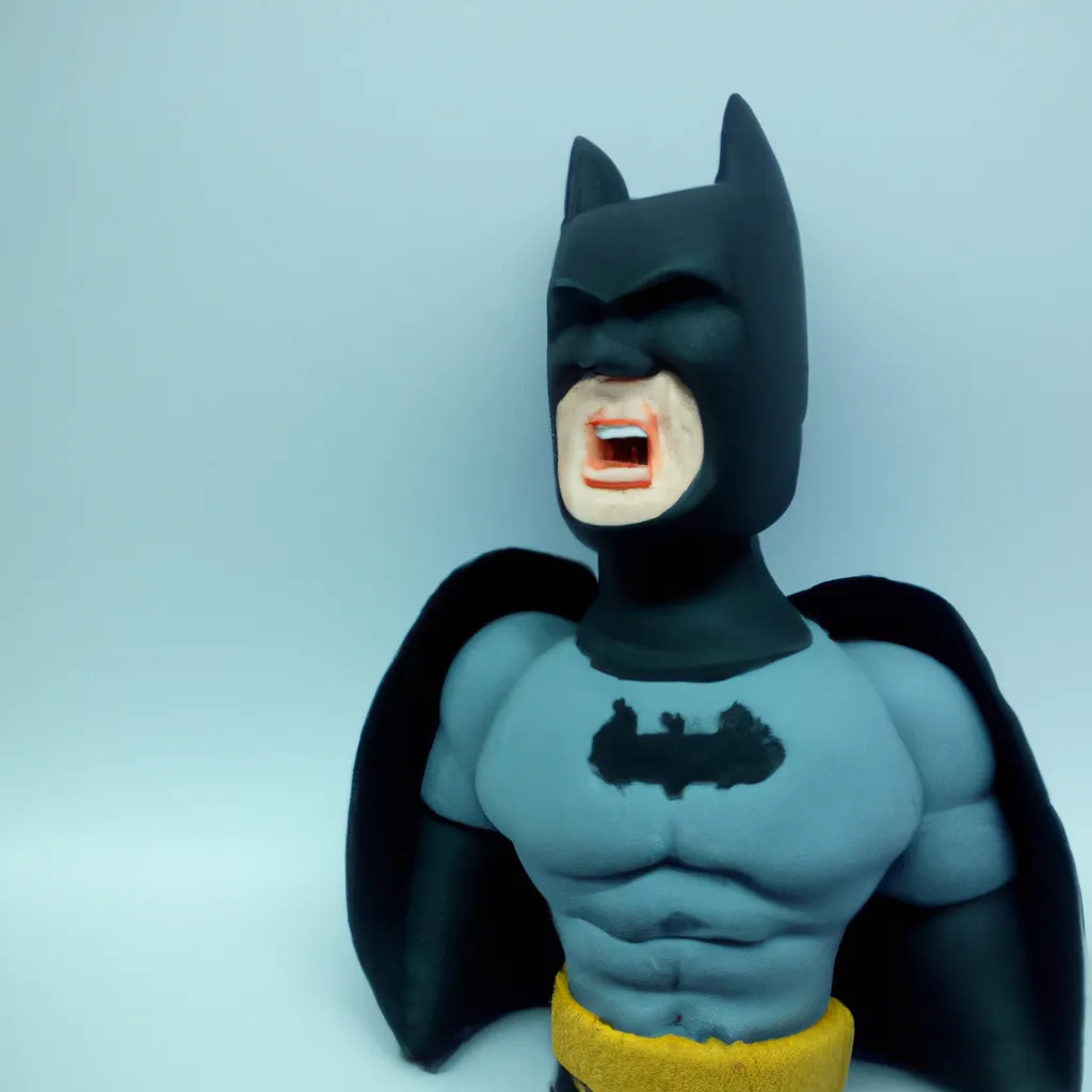 Prompt: clay animation batman bj