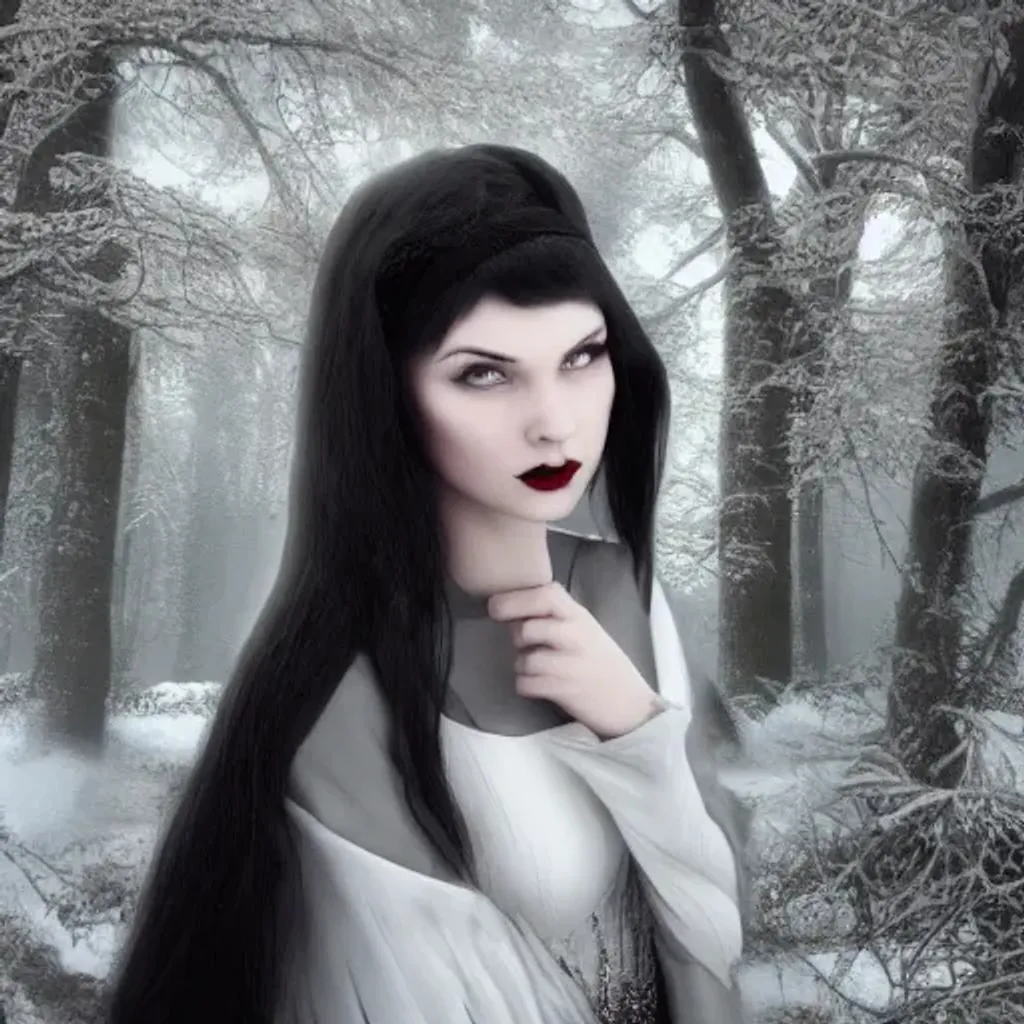 Prompt: Real life, hyper realistic, 3d render, gothic Snow White